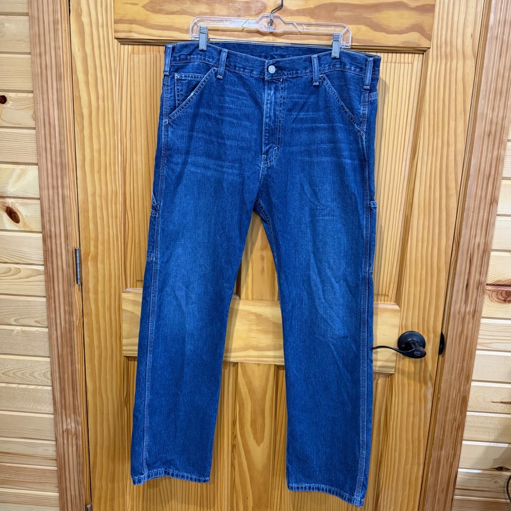 Levi's Men's Carpenter Jeans 36x32 Blue Denim Straight Leg Workwear Utility